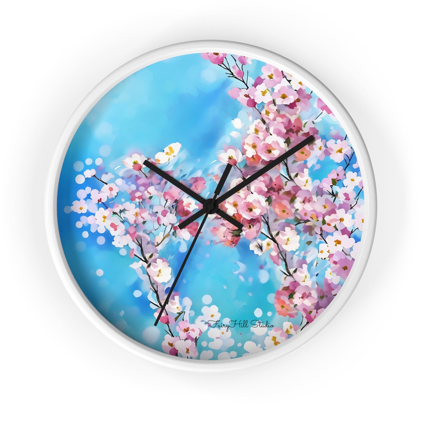 Blooming Blossoms Wall Clock | Floral Home Decor | Springtime Style, Gift for Nature Lovers, Office or Living Room Decoration