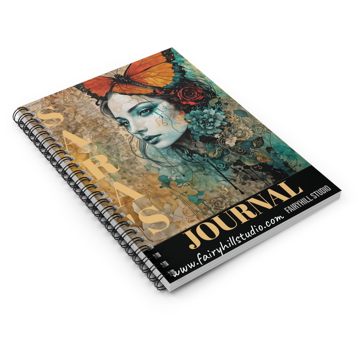 Butterfly Personalized Journal Gift notebook Gift for Her Spiral Notebook - Ruled Line