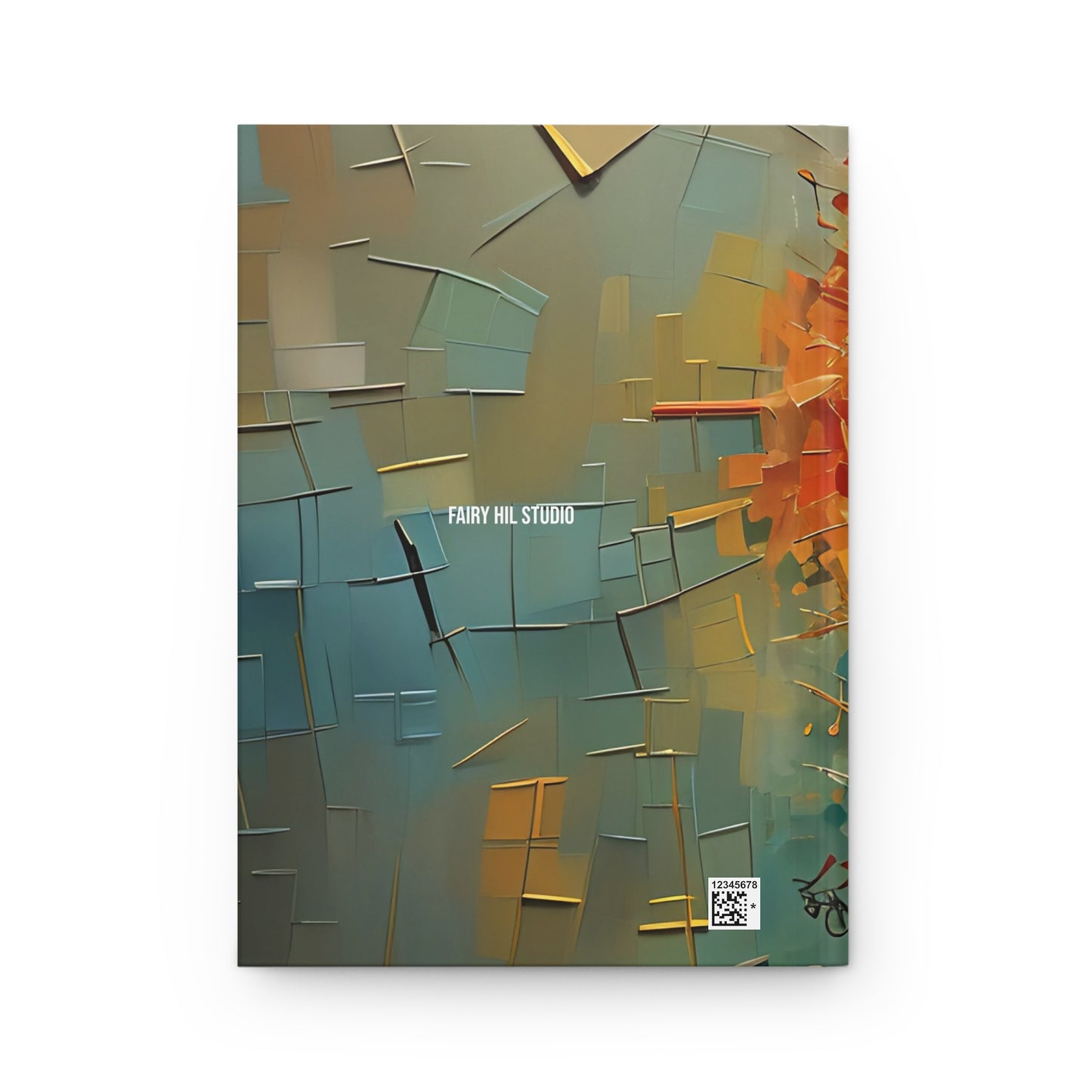 Hardcover Journal Matte Abstract Colorful Music Notes Art Notebook Gift