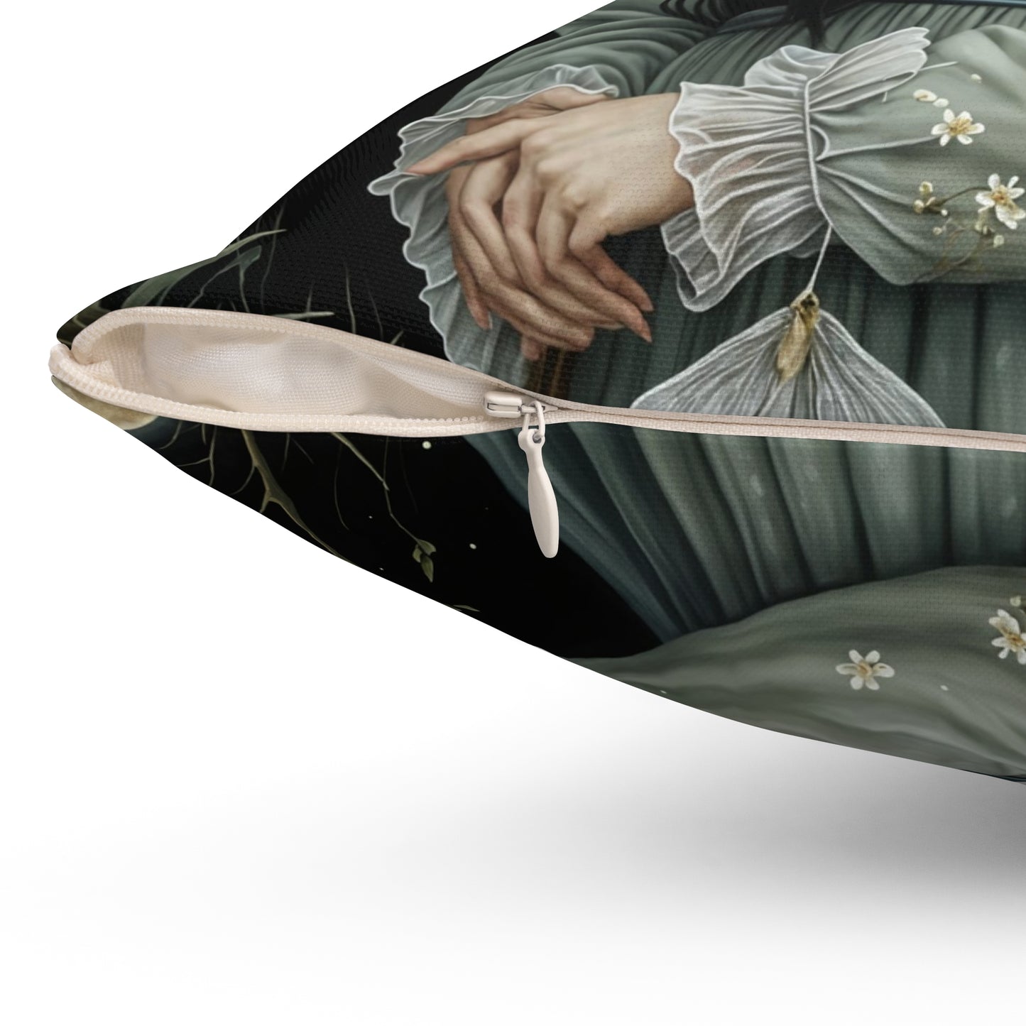 Polyester Pillow Midnight Fairy Garden Art Square Pillow