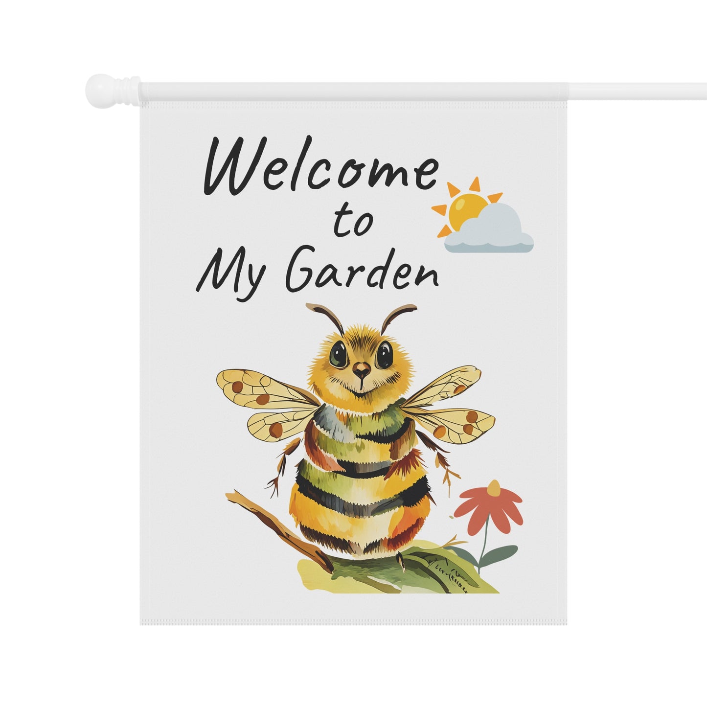Cute Bee  Garden Banner - Welcome to My Garden Outdoor Decor