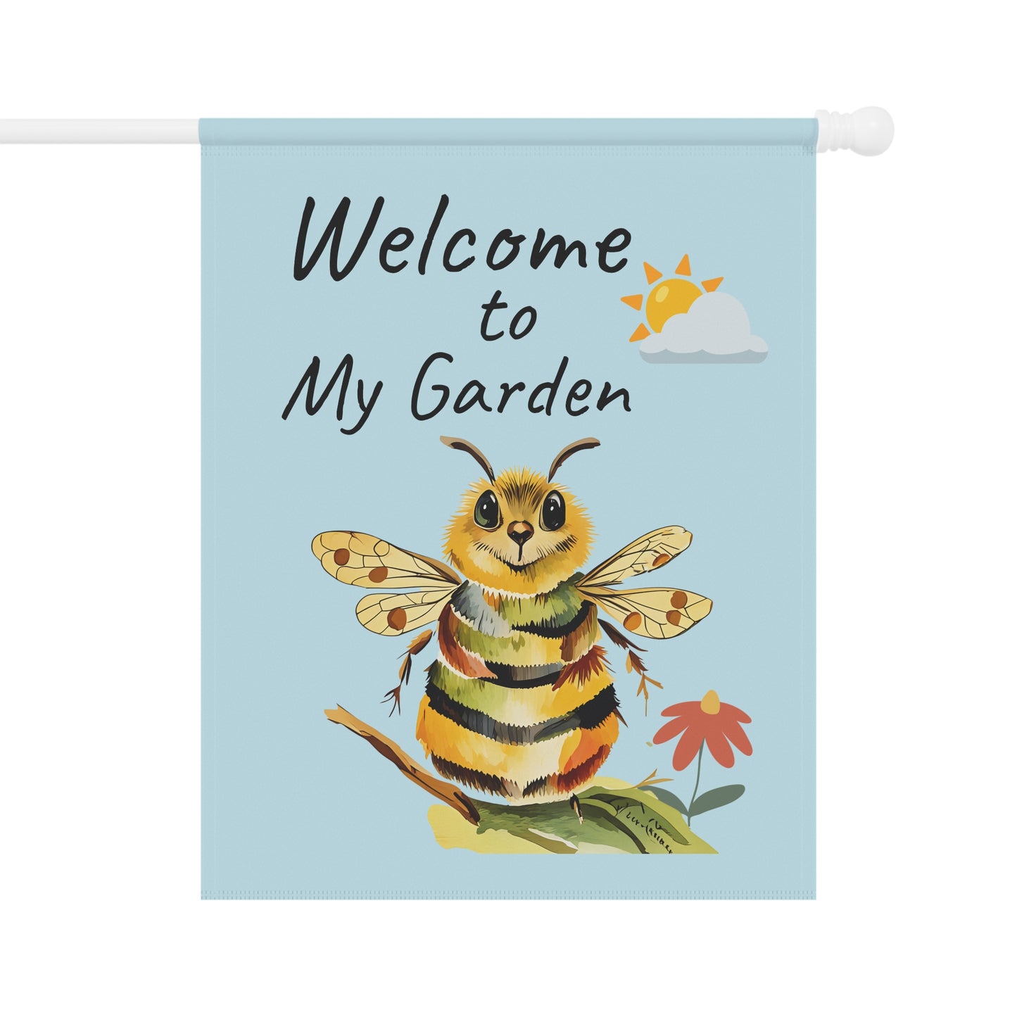 Cute Bee  Garden Banner - Welcome to My Garden Outdoor Decor