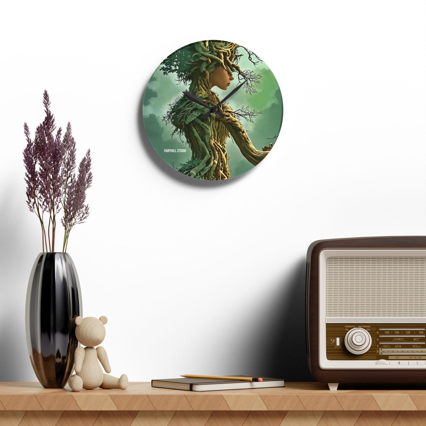 Acrylic Wall Clock Tree Dyrad/Art