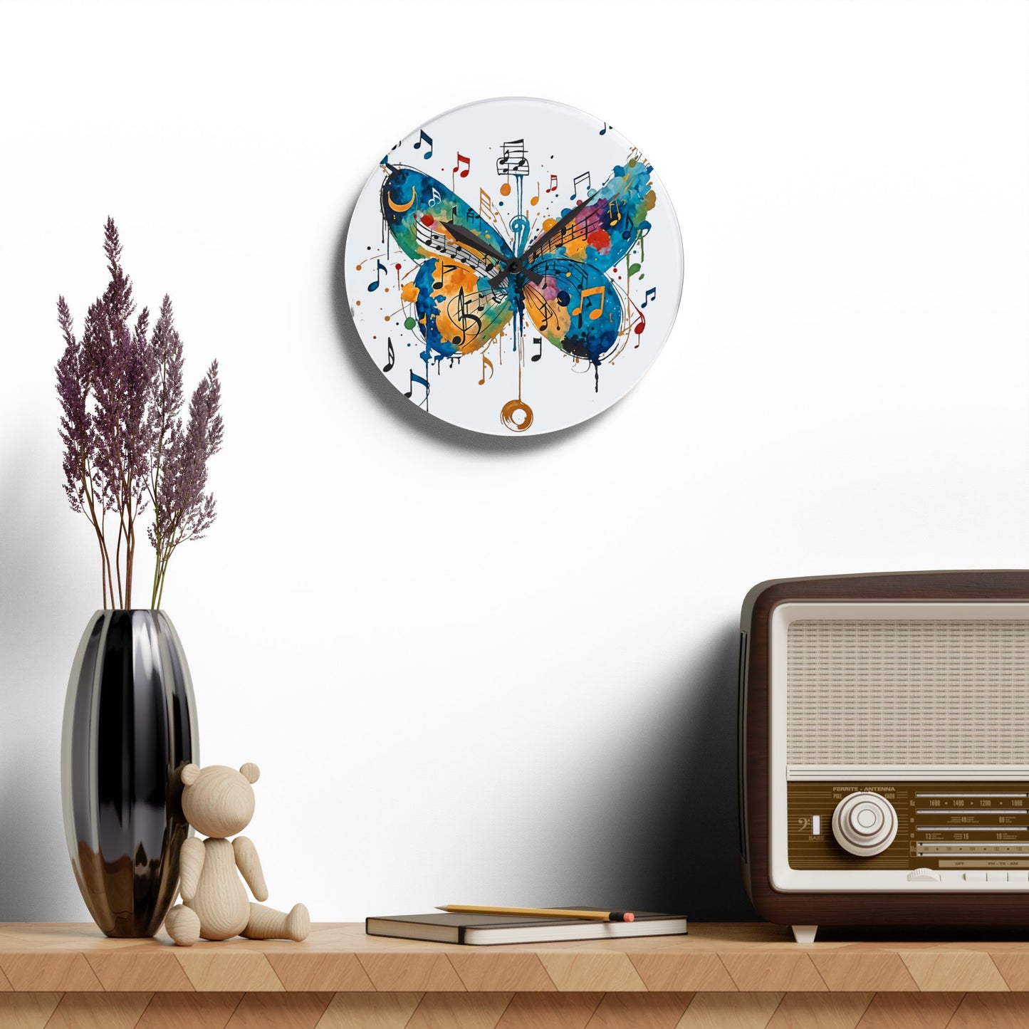 Butterfly Acrylic Wall Clock