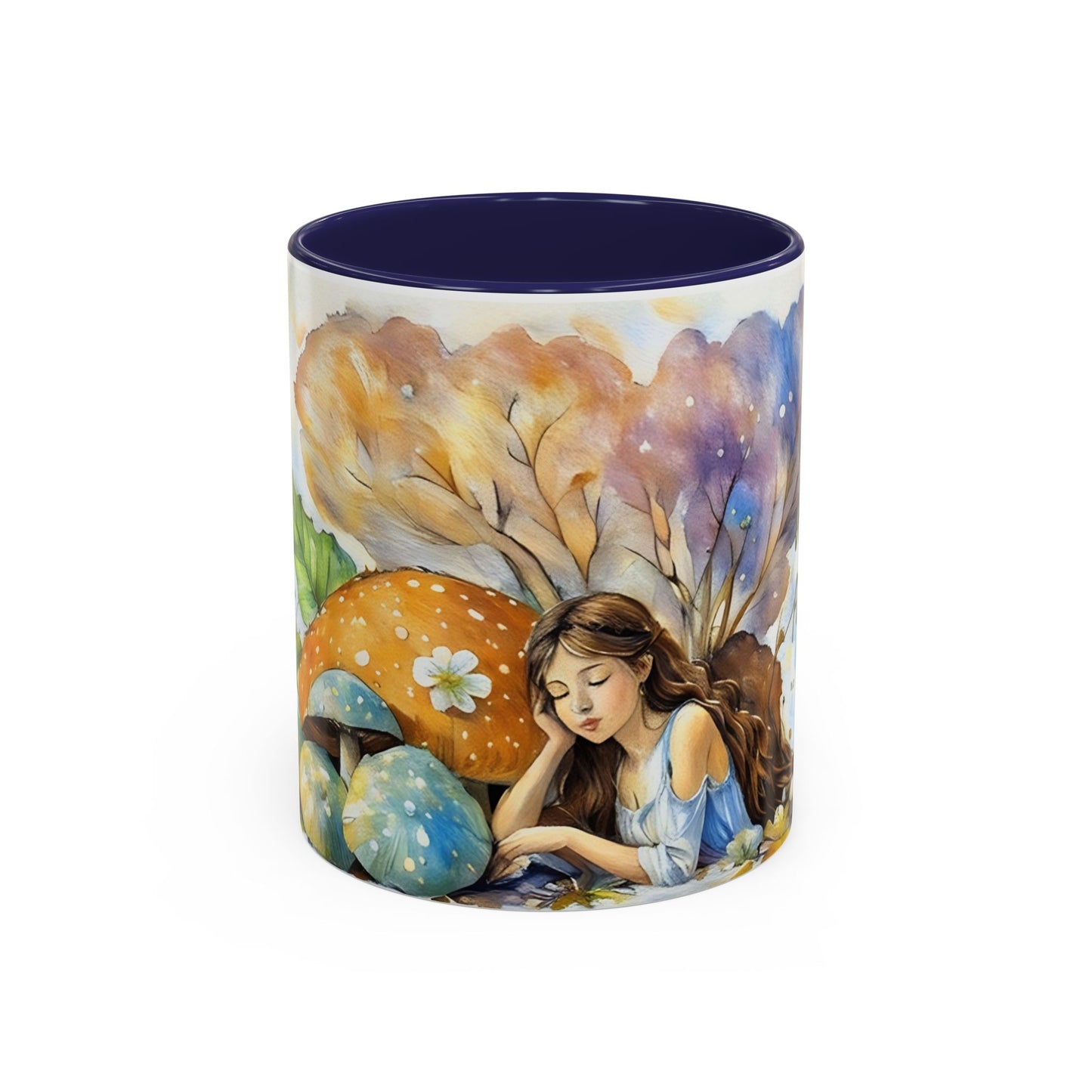 Mug Fairy Angel Blessing Flowers Watercolor Accent Coffee Mug 11 & 15oz