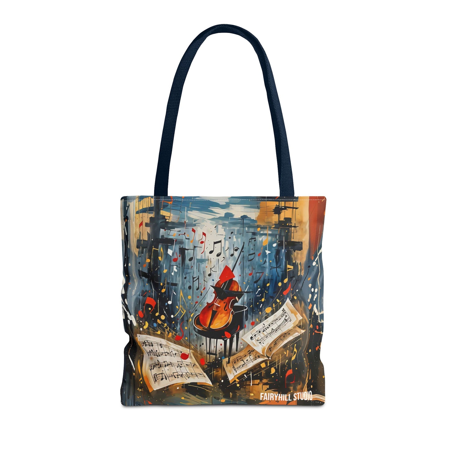 Vibrant Abstract Art Tote Bag - Colorful Swirls & Spirals