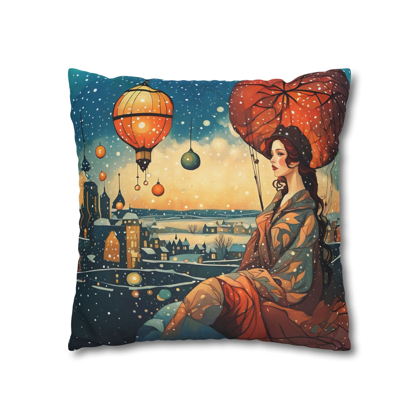 Elegant Dragonfly Art Pillowcase | Decorative Cushion Cover, Home Decor, Gift Idea, Bohemian Style, Christmas Decoration