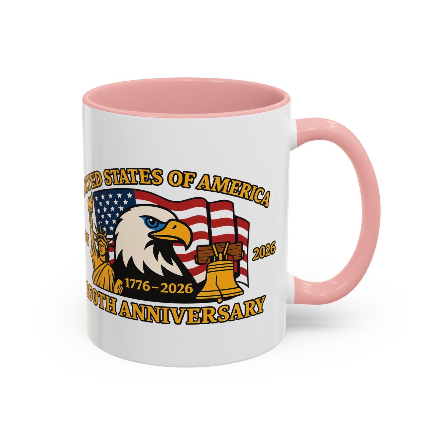 250th Anniversary USA Eagle Liberty Bell Accent Coffee Mug (11/15oz)