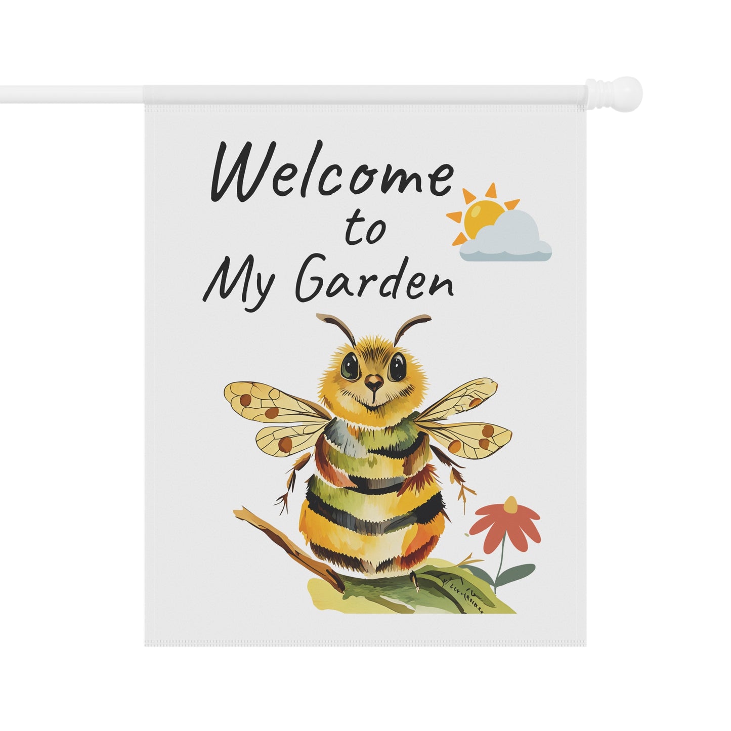 Cute Bee  Garden Banner - Welcome to My Garden Outdoor Decor