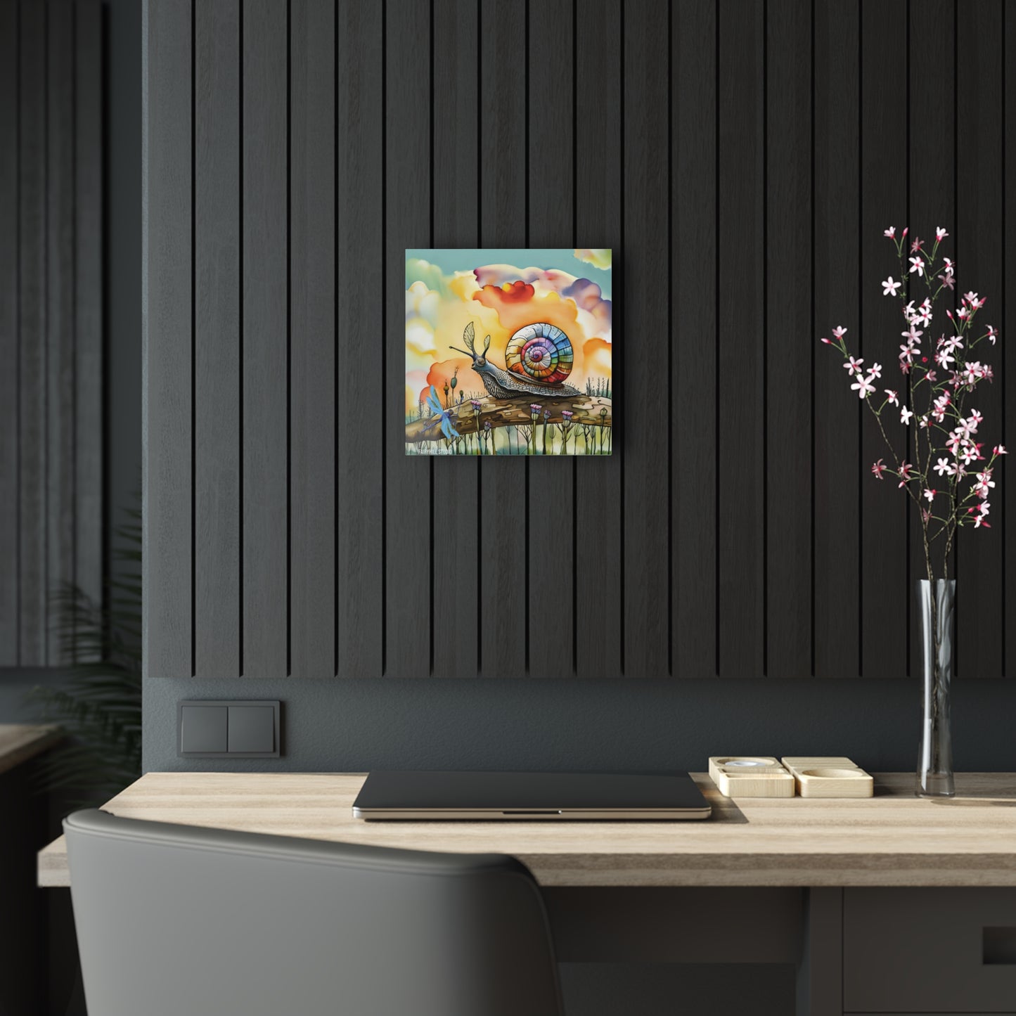 Snail  Inspirational  Art Acrylic Print - Embrace Your Fairy Muse