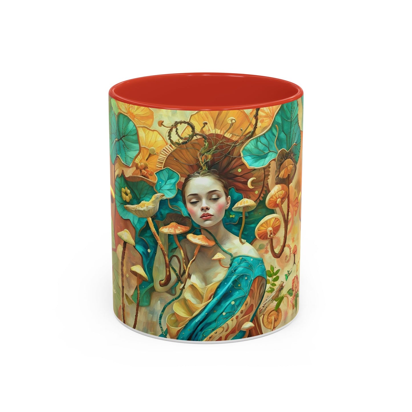 Mushroom Fairy Art-Themed Coffee Mug - 11 & 15oz Accent Mug for Musroom  Fsiry Lovers