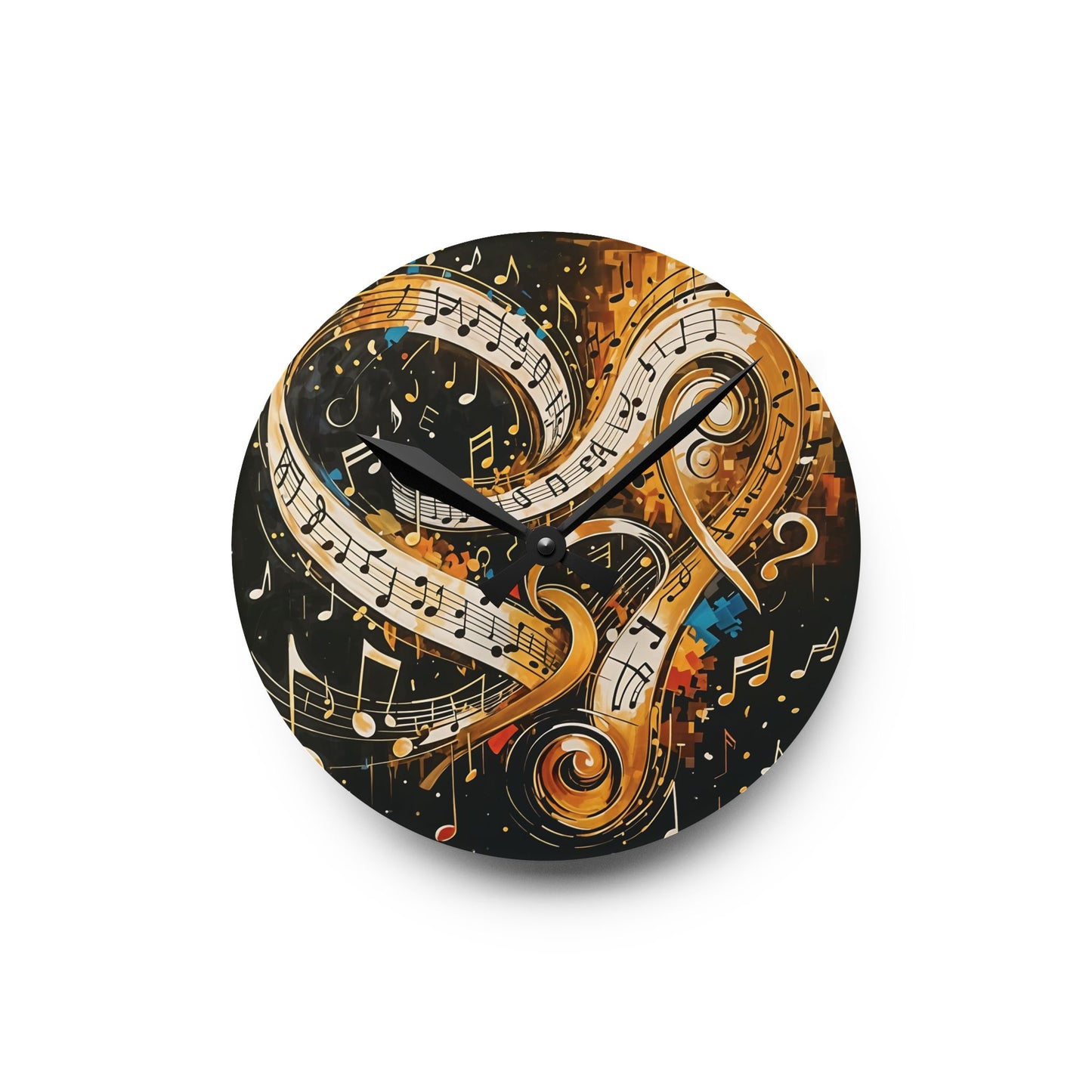 Music notes Acrylic Wall Clock