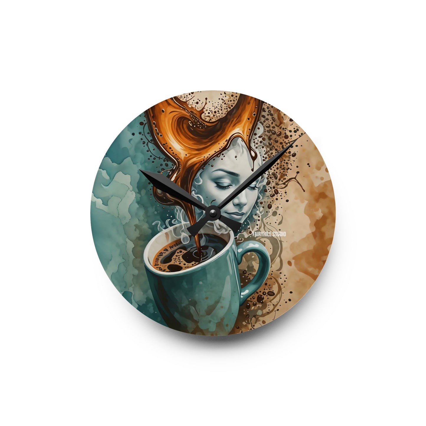 Wall Clock - Coffee Time /  Art Design