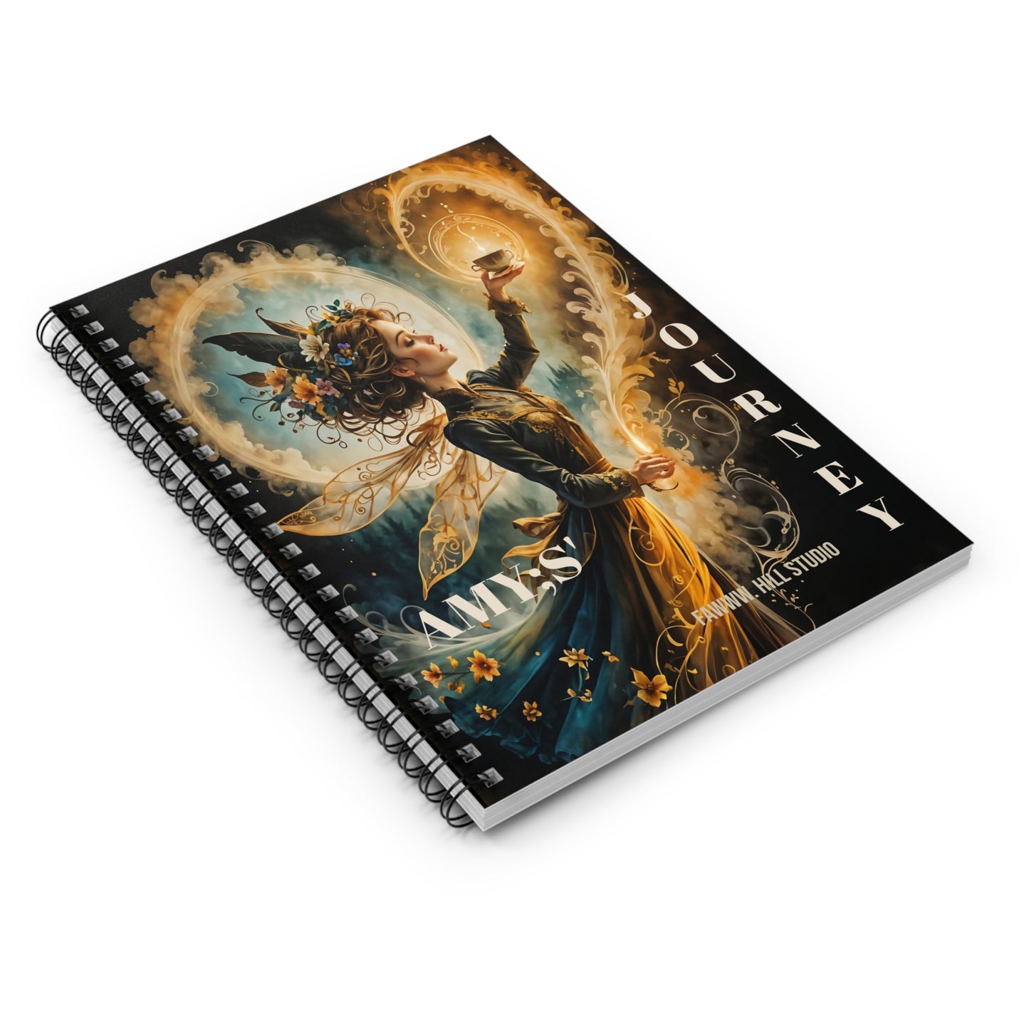 Personalized Fairy Magic Spiral Notebook - Ruled Line