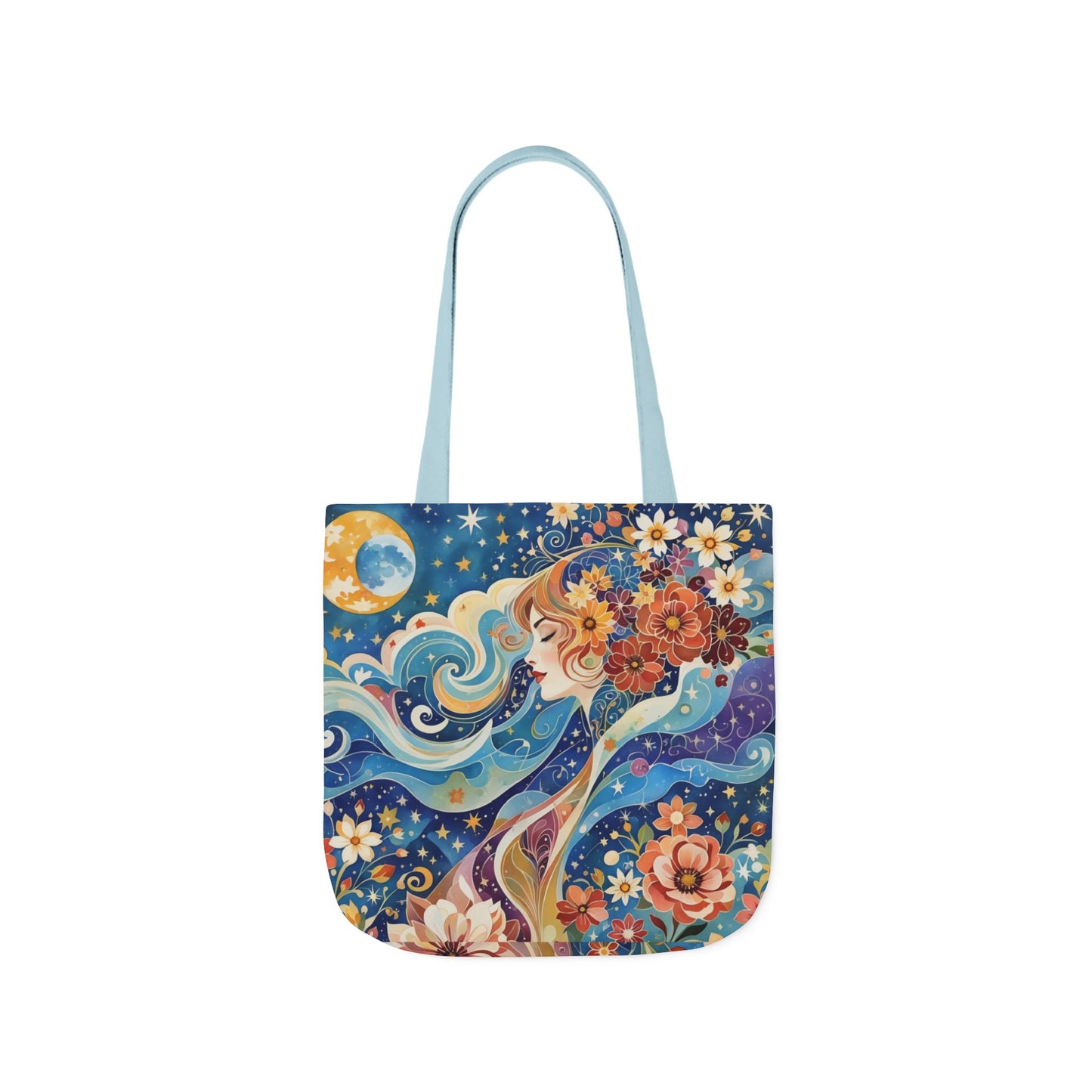 Colorful Galaxy-Inspired Canvas Tote Bag - Perfect for Beach Days, Eco-Friendly Shopping, and Summer Fun!