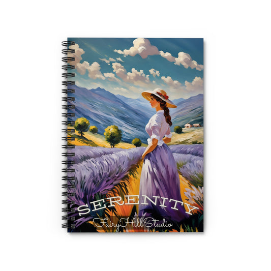 Spiral Notebook - Lavender Field Woman