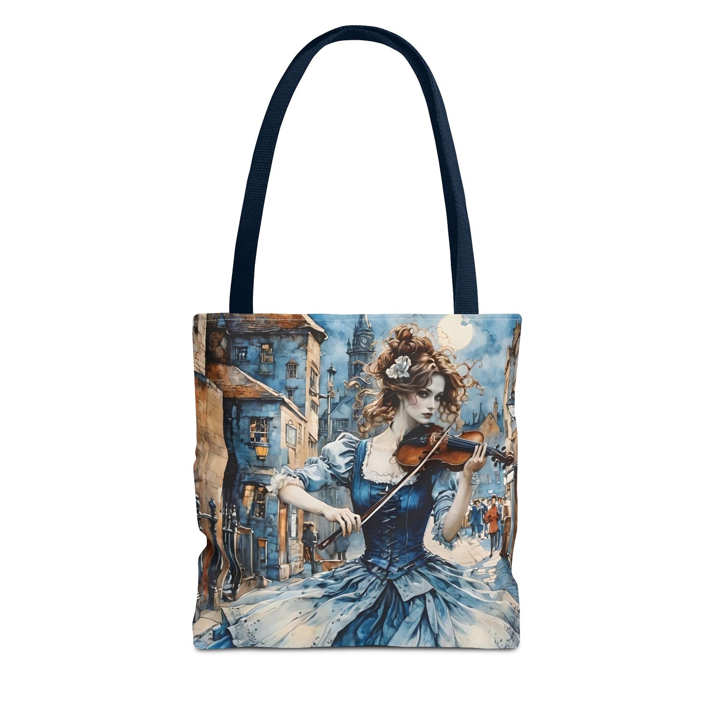 Blue Gypsy Violin Tote Bag