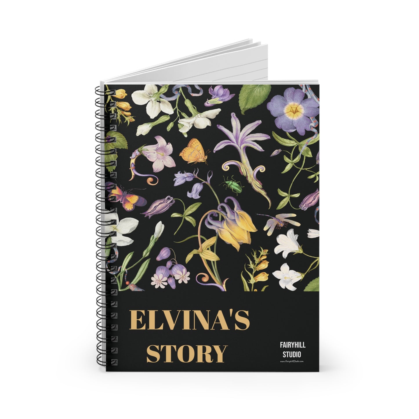 Personalized Wildflowers Design Spiral Notebook