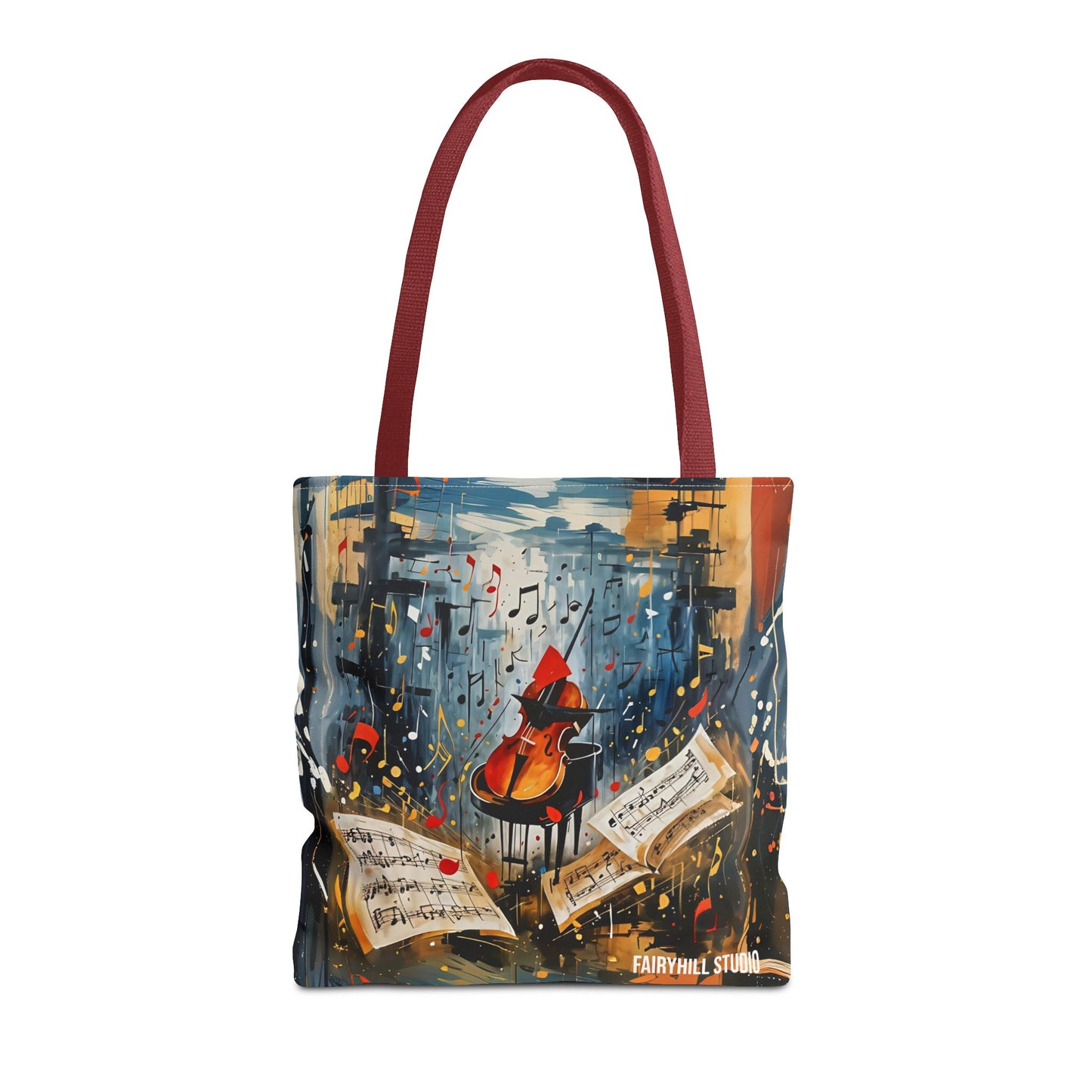 Vibrant Abstract Art Tote Bag - Colorful Swirls & Spirals