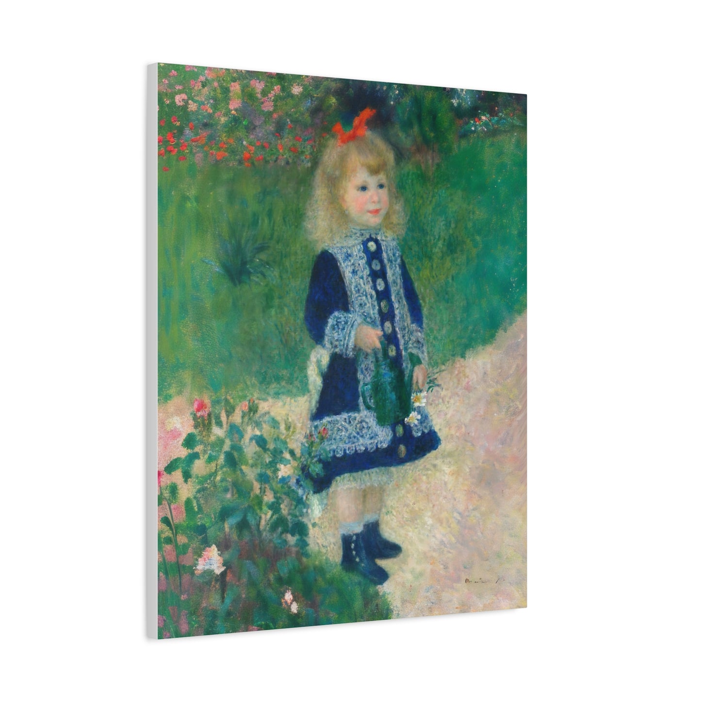 Canvas Art -  A Girl with a Watering Can, 1876 Auguste Renoir (artist) French, 1841 - 1919 , Stretched Matte 1 25"