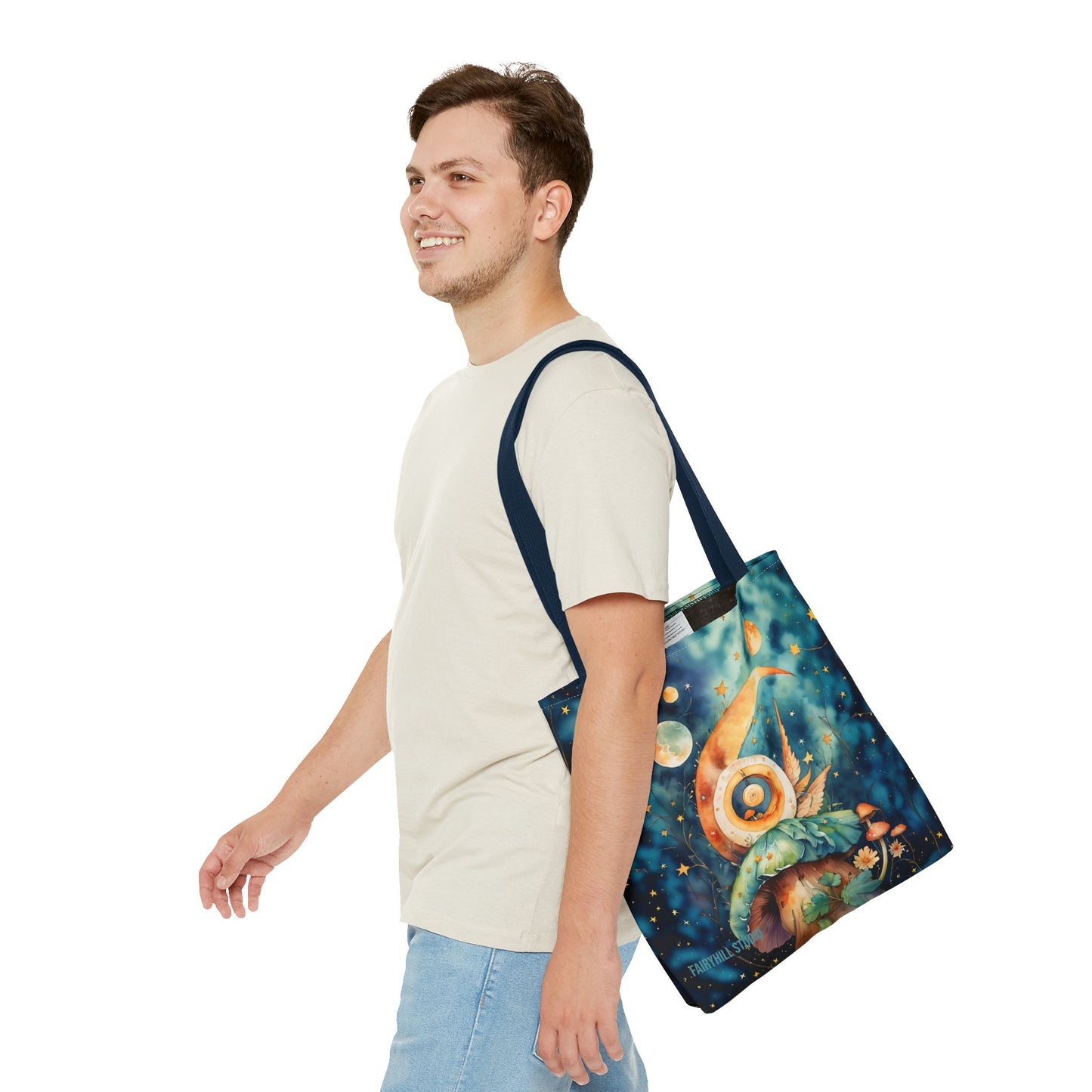 Canvas  Art Tote bag- Abstract Colorful Circle Universe