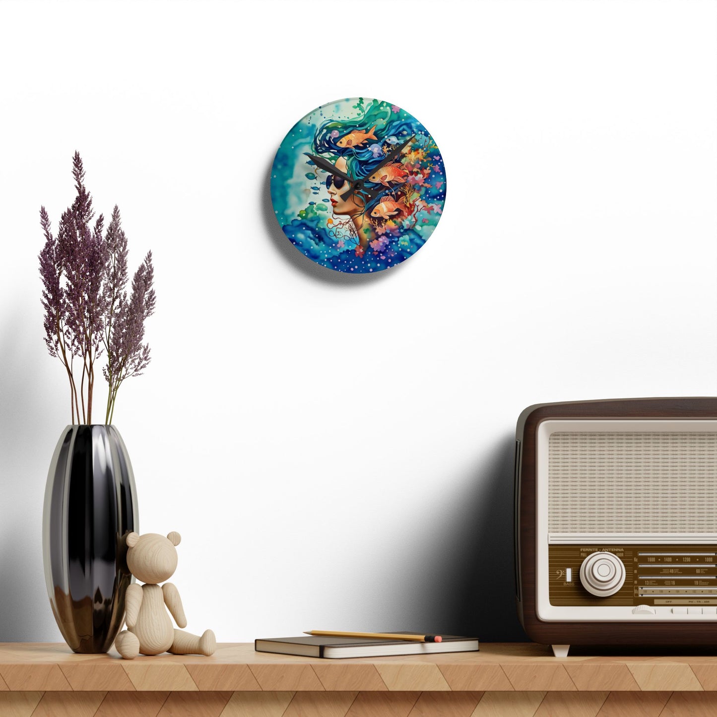 Ocean Mindfulness   Acrylic Wall Clock