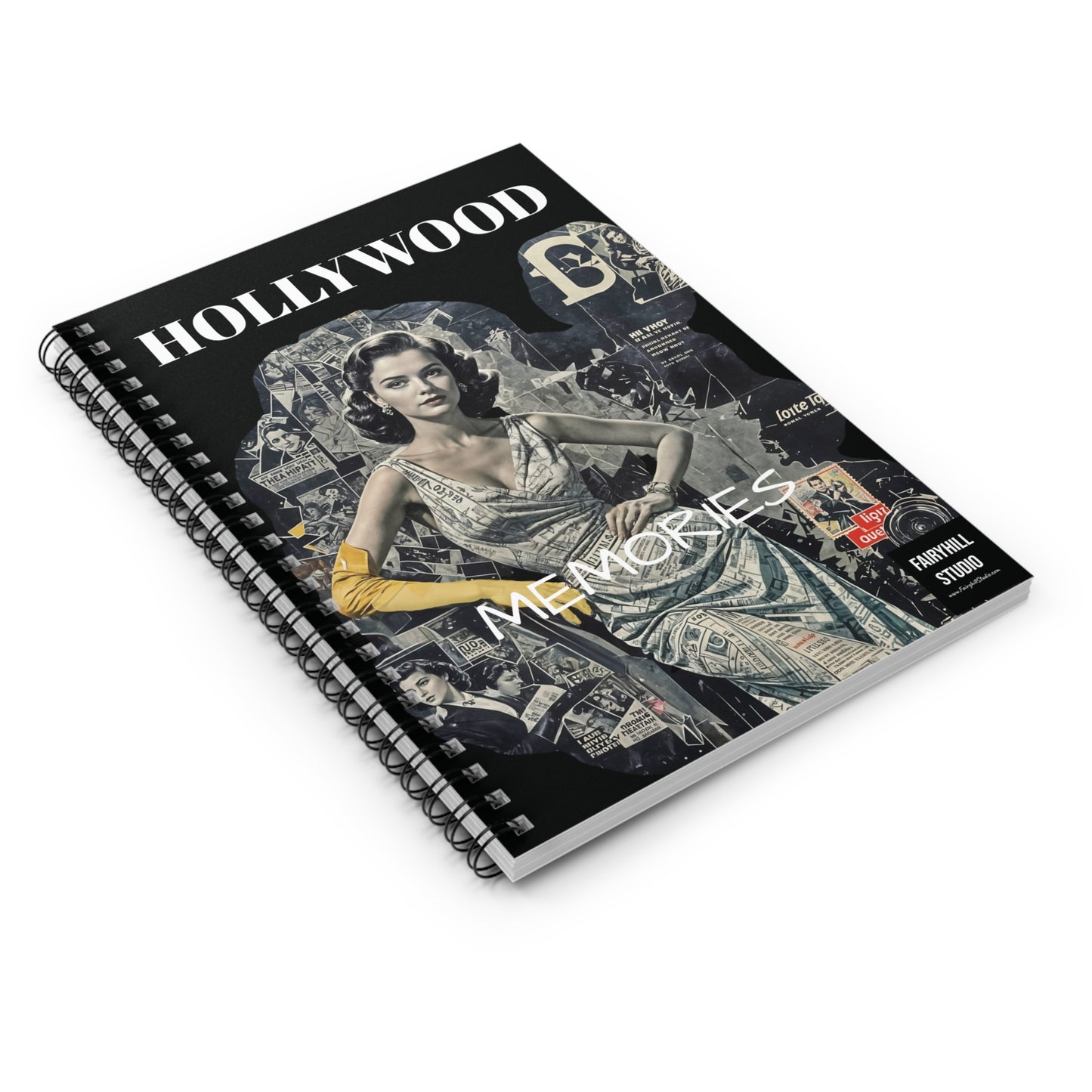Old Hollywood Spiral Notebook,  Spiral Notebook  journal  Ruled Line