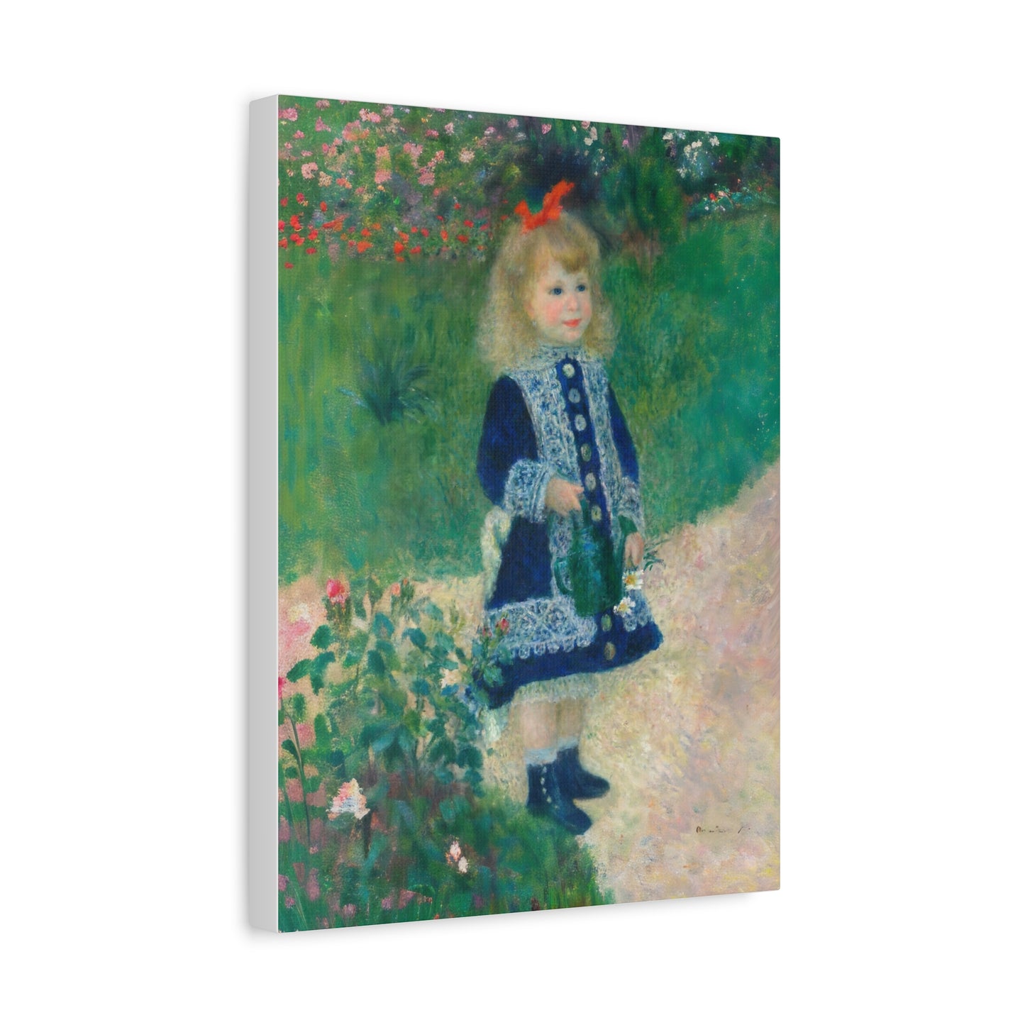 Canvas Art -  A Girl with a Watering Can, 1876 Auguste Renoir (artist) French, 1841 - 1919 , Stretched Matte 1 25"