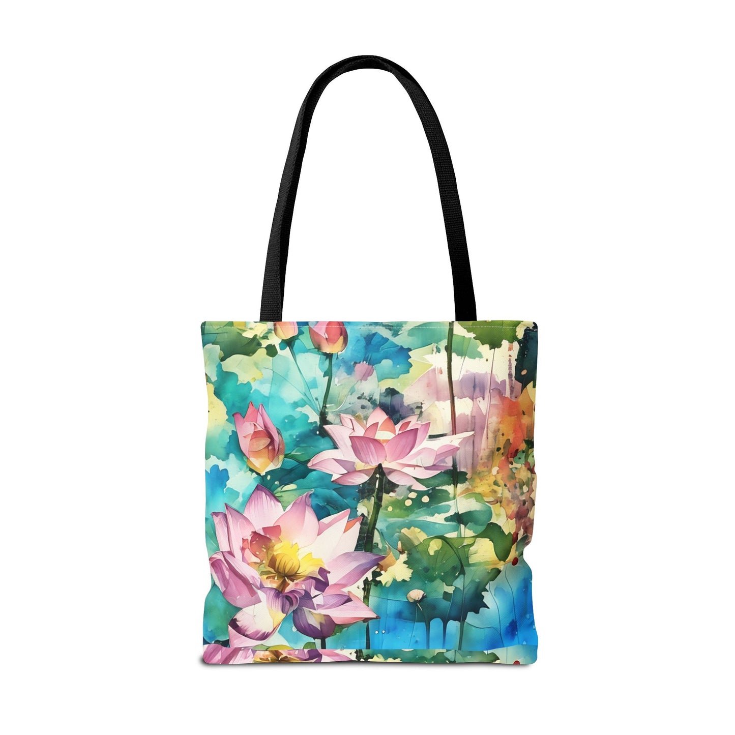 Tote Bag  with lotus flower art(AOP)