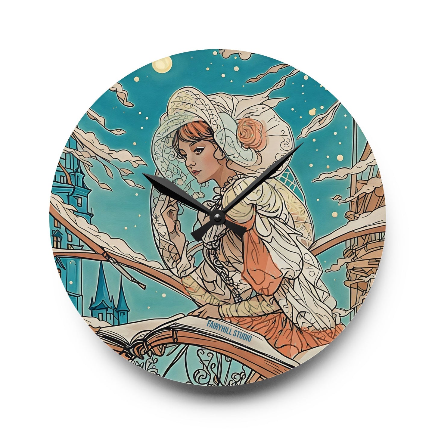 Acrylic Wall Clock - Snow Princess