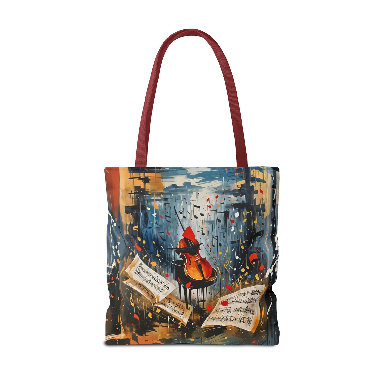 Vibrant Abstract Art Tote Bag - Colorful Swirls & Spirals