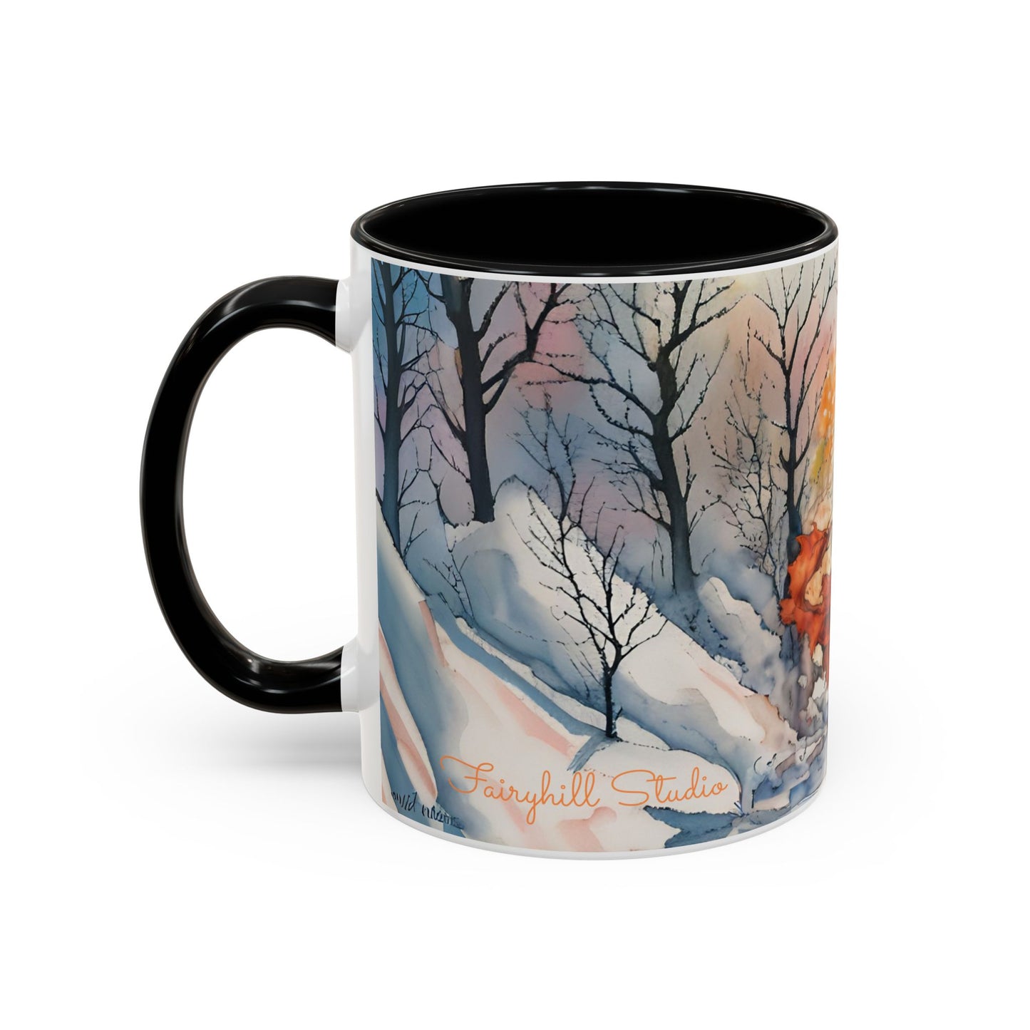 Accent Crimson witch and black cat Coffee Mug (11, 15oz)