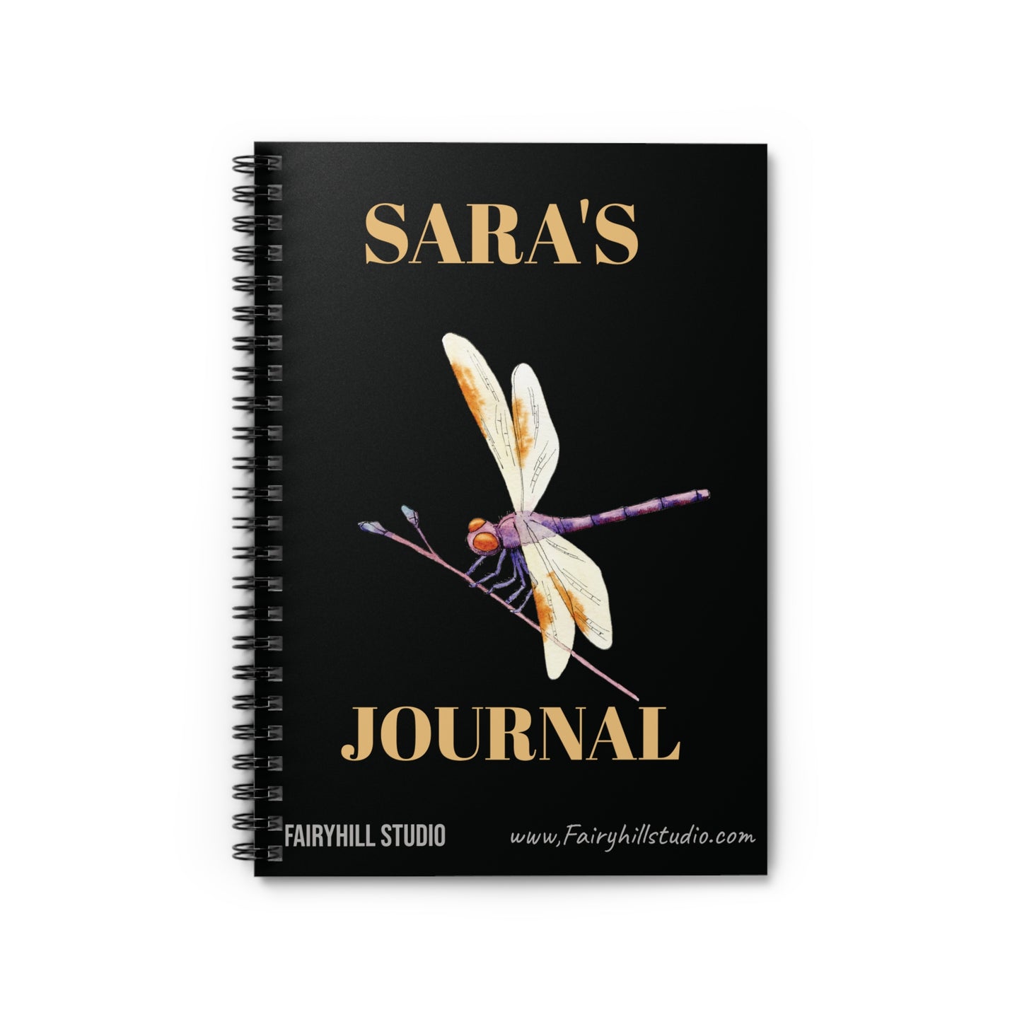 Personalized Dragonfly Notebook - Ruled Line
