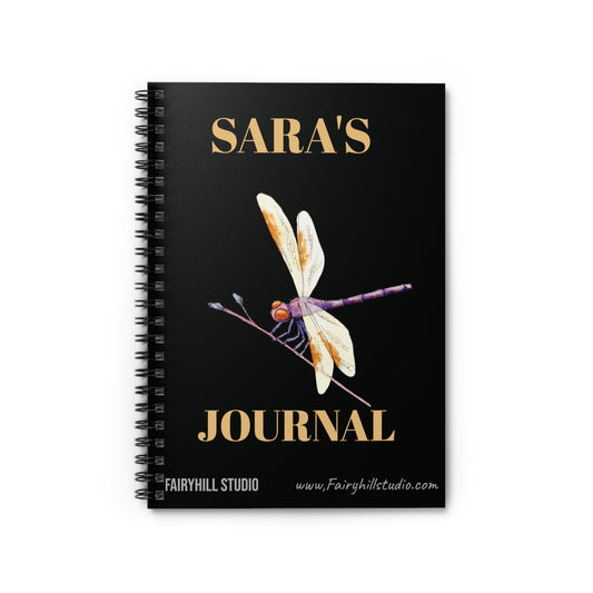 Personalized Dragonfly Notebook - Ruled Line