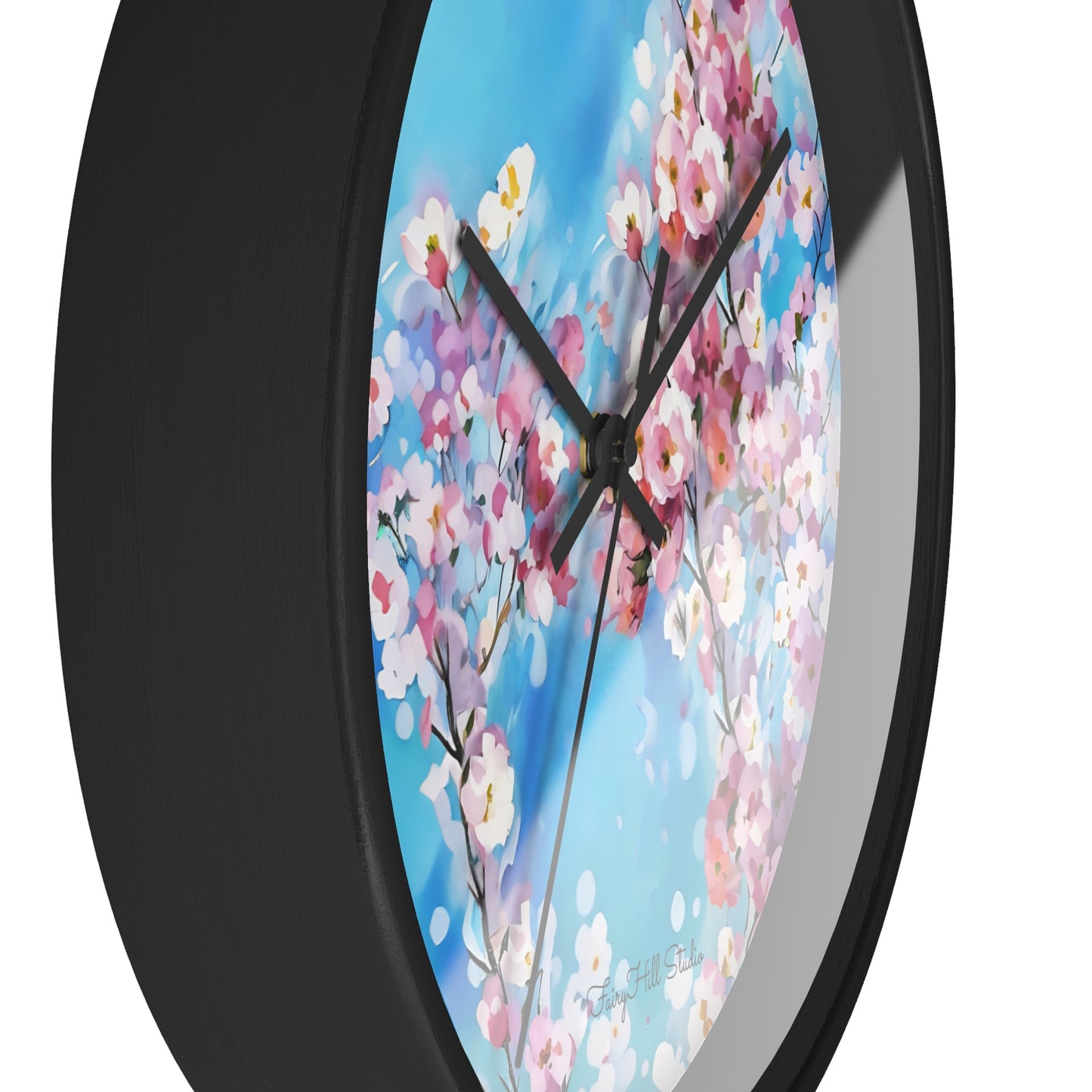 Blooming Blossoms Wall Clock | Floral Home Decor | Springtime Style, Gift for Nature Lovers, Office or Living Room Decoration