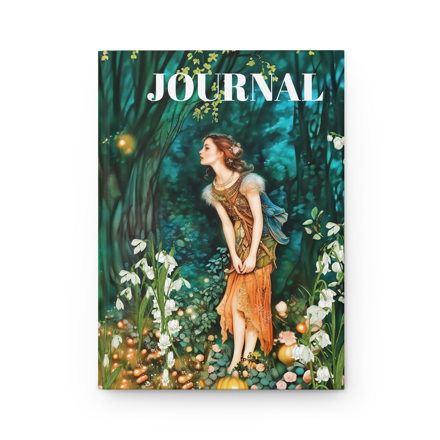 Hardcover Journal Matte - Midsummer Fairy Forest art  Journal