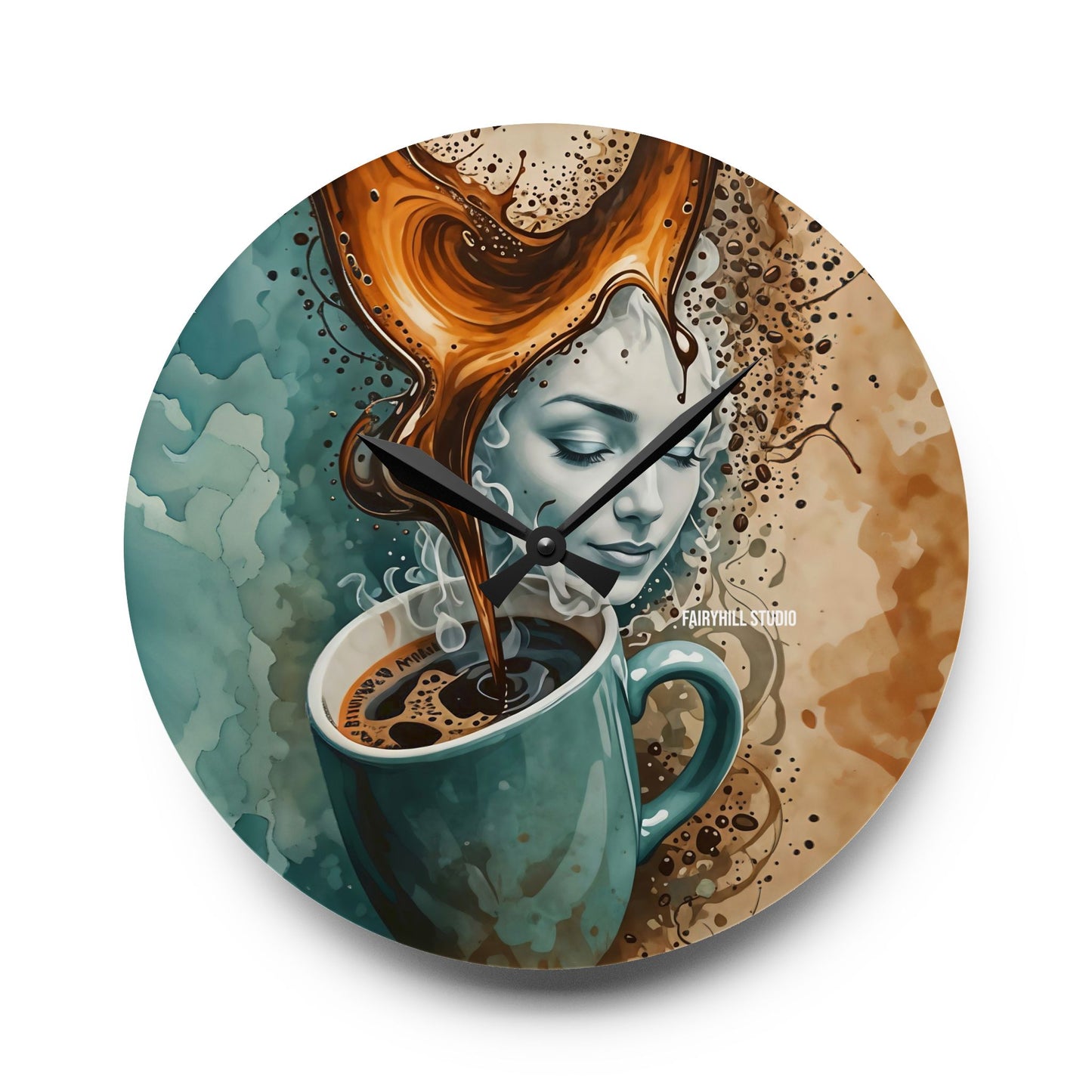 Wall Clock - Coffee Time /  Art Design