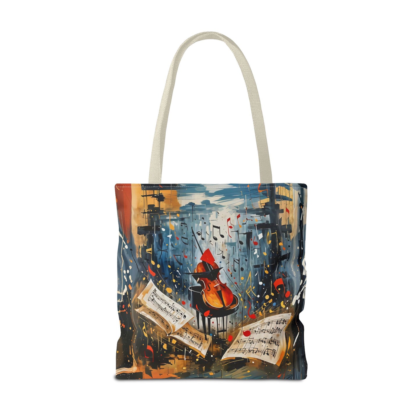 Vibrant Abstract Art Tote Bag - Colorful Swirls & Spirals