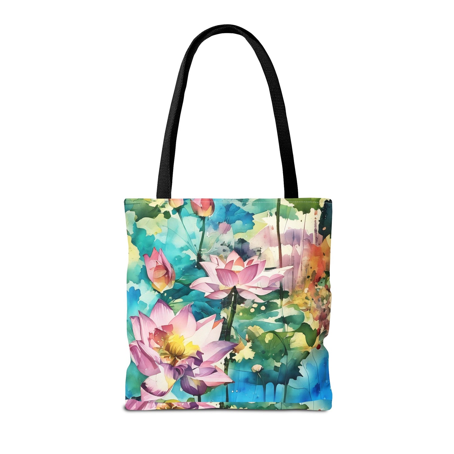 Tote Bag  with lotus flower art(AOP)