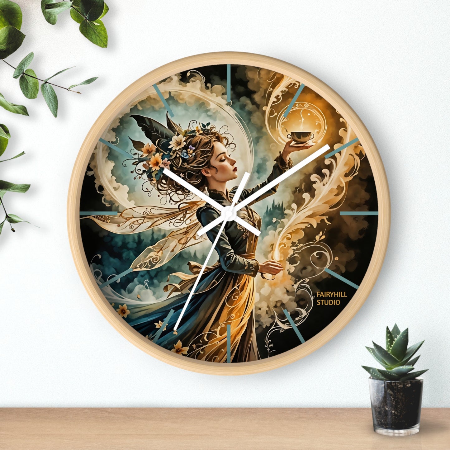 Fairy Coffee Wall Clock