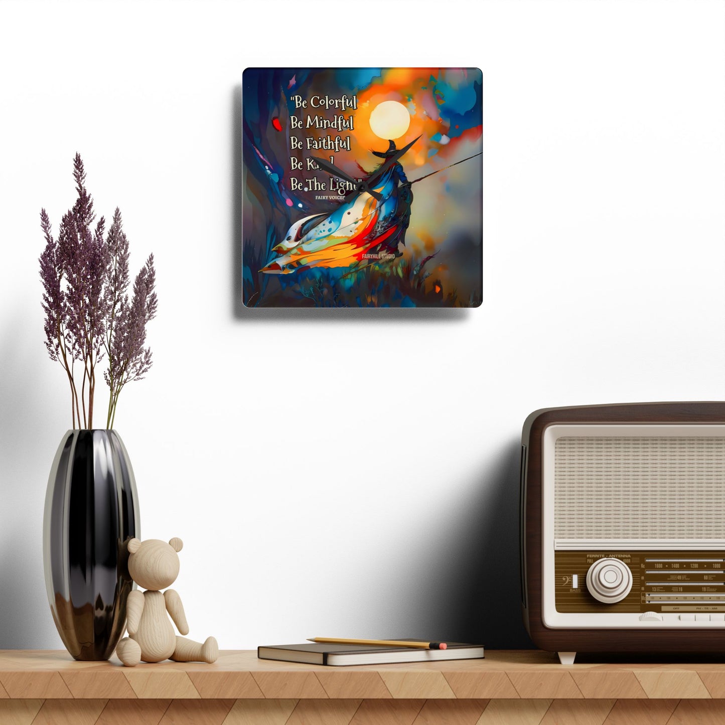 Wall Clock - Embrace your Fairy Muse Art Design