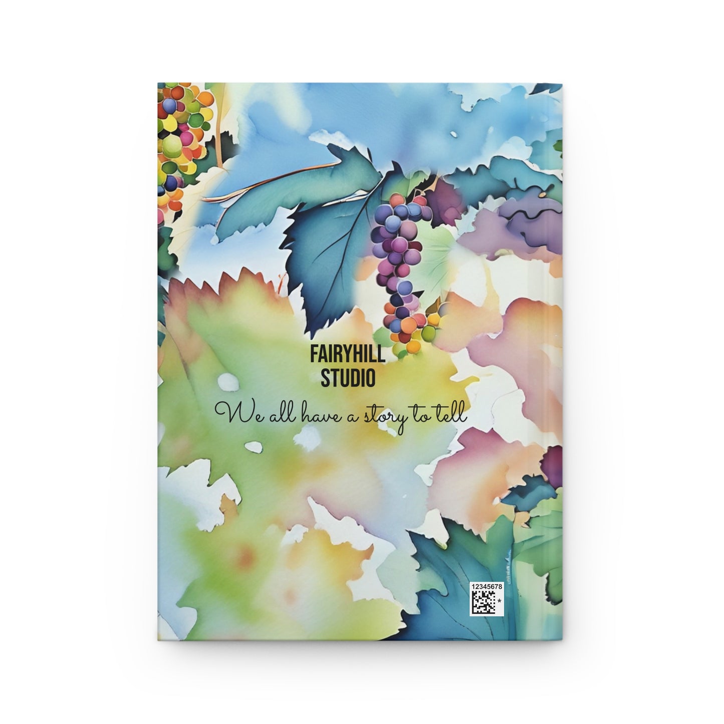 Hardcover Journal Matte Tuscany Grapes Watercolor Art Journal