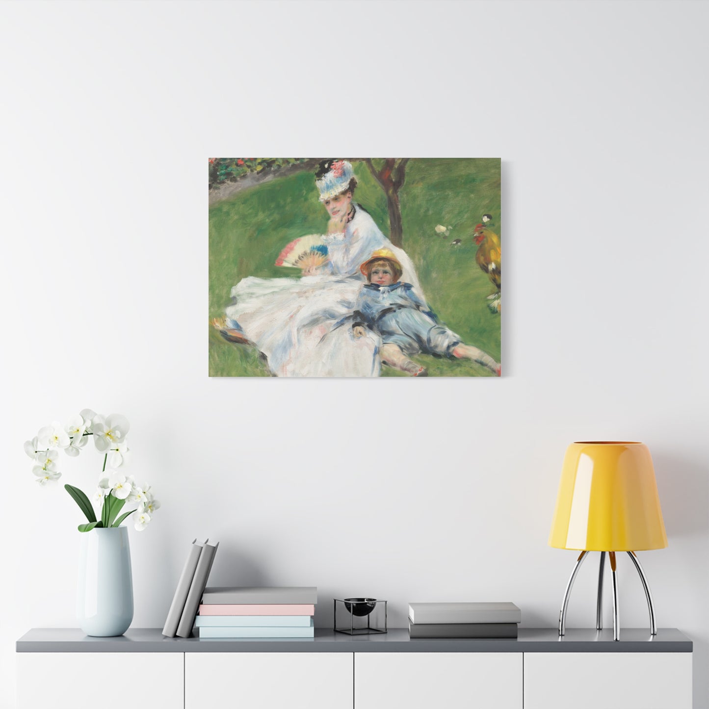 Canvas Print -   Madame Monet and Her Son by Auguste Renoir