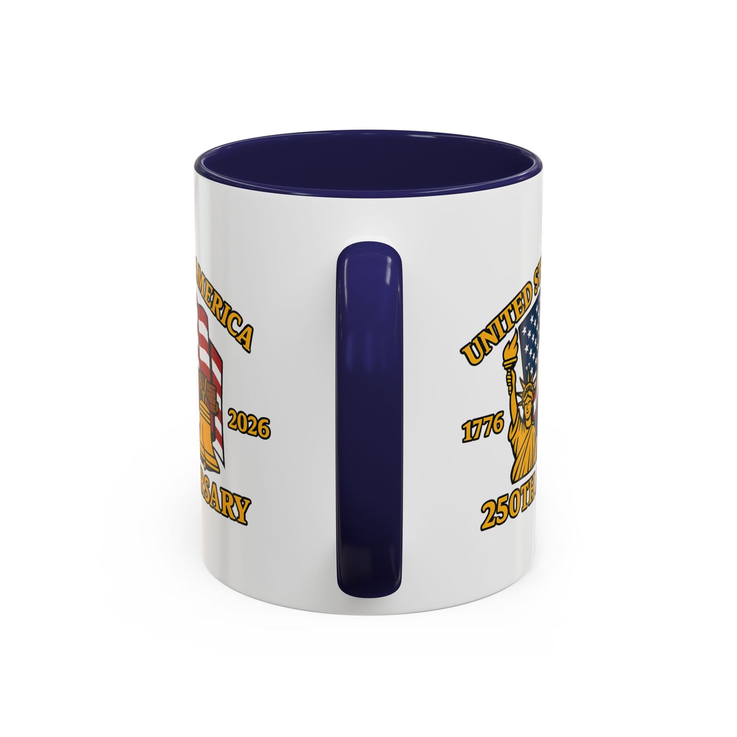 250th Anniversary USA Eagle Liberty Bell Accent Coffee Mug (11/15oz)