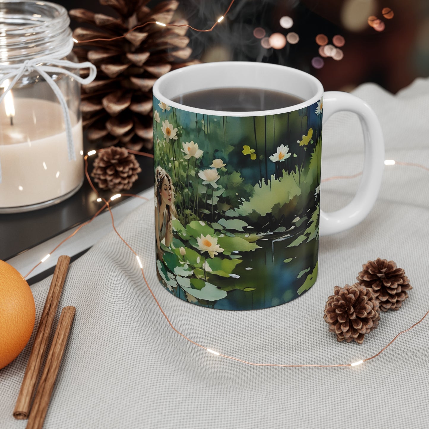 Mug: Lily Pond Girl 11oz